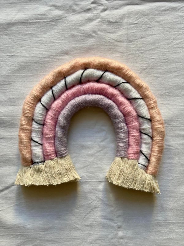 Macrame duha "růžová"