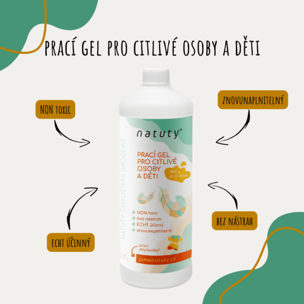 Prací gel pro citlivé osoby a děti